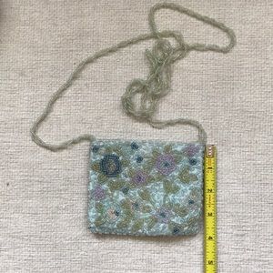 Blue beaded bag